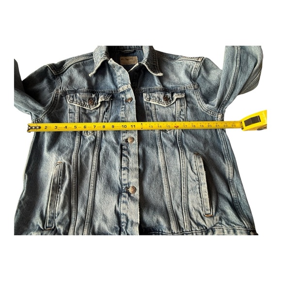 We The Free Denim Trucker Jacket, Small Boxy - Picture 7 of 8